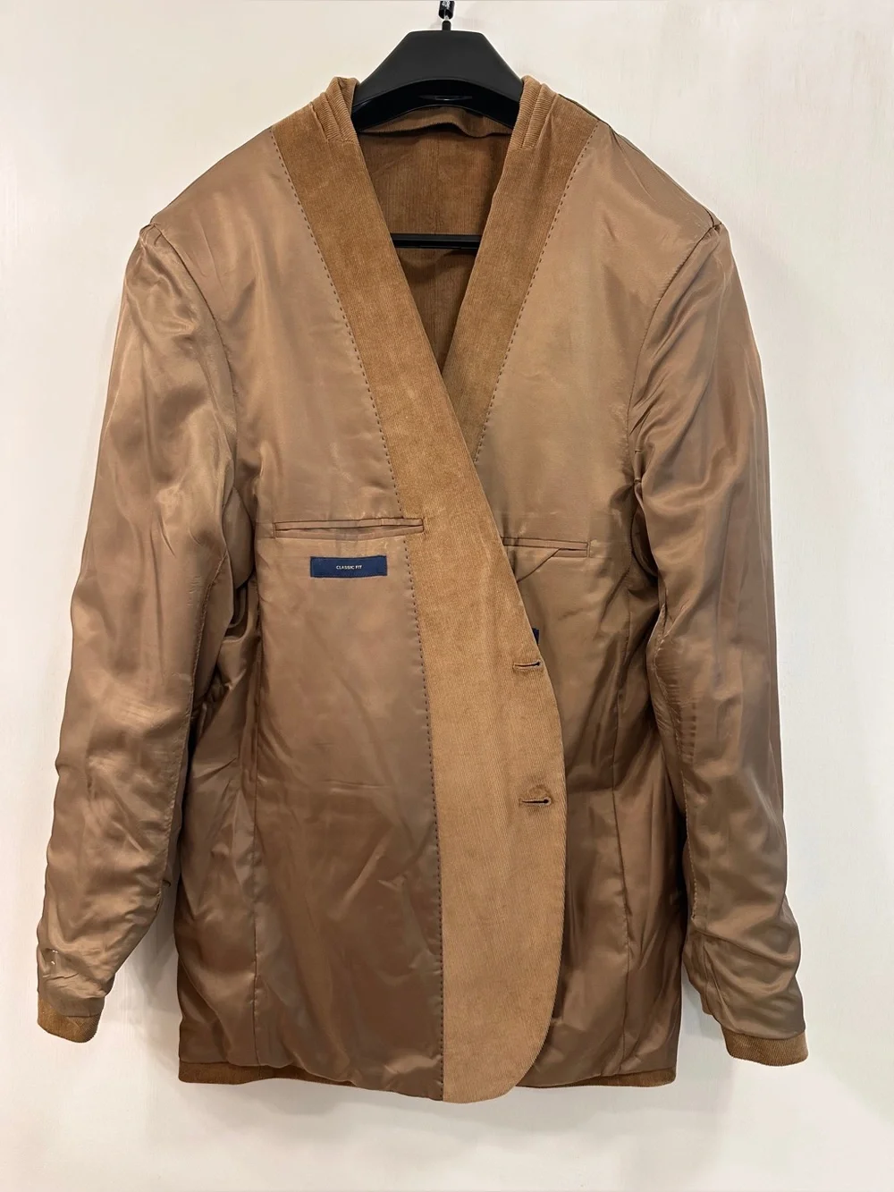 Stafford Brown Corduroy Jacket Elbow Patches Sports Coat Stretch Men’s 44L $168
